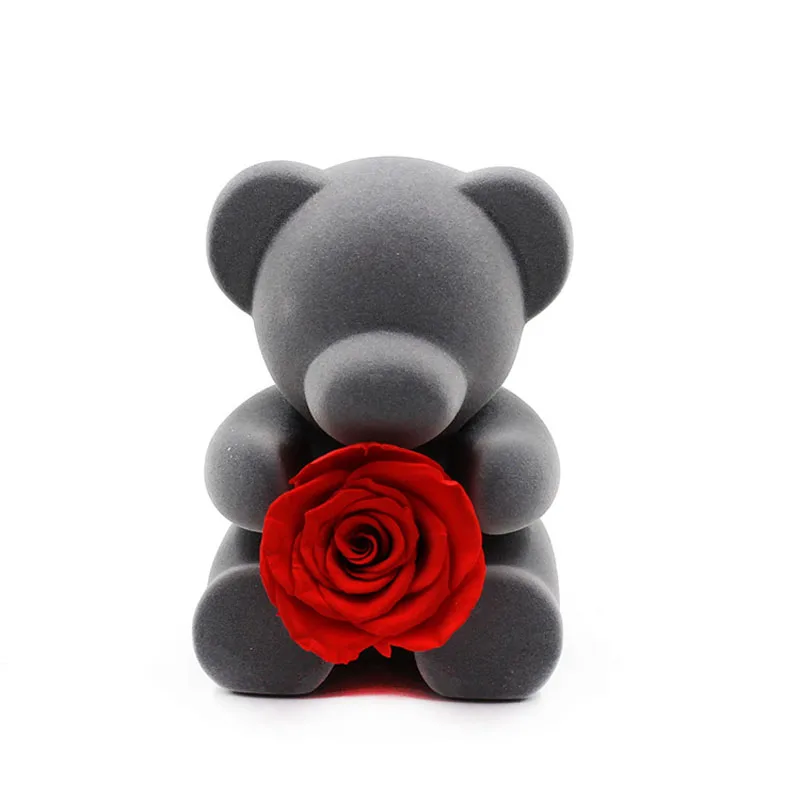 

Preserved flower bear rose flower hug bear rose bear doll ornament gift box Valentine's day birthday gift