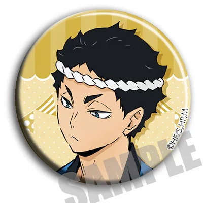58 мм Haikyuu Hinata Oikawa значок железная металлическая брошь круглая значки на
