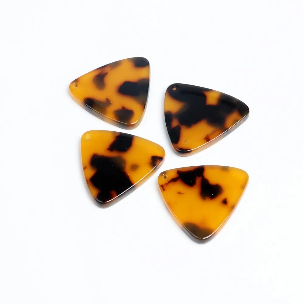Tortoise Shell Earring Charms,Acetate Stick Charms,Triangle Shaped pendant,Triangle Shaped Earrings Part, 22mm x 24mm,ACE202