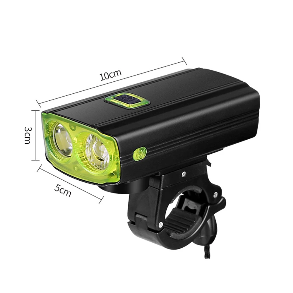 

New Bicycle Light Highlight Bicycle Lamp Horn Waterproof Double T6 Lamp Beads USB Charging Bike Flashlight Cycling Accessories
