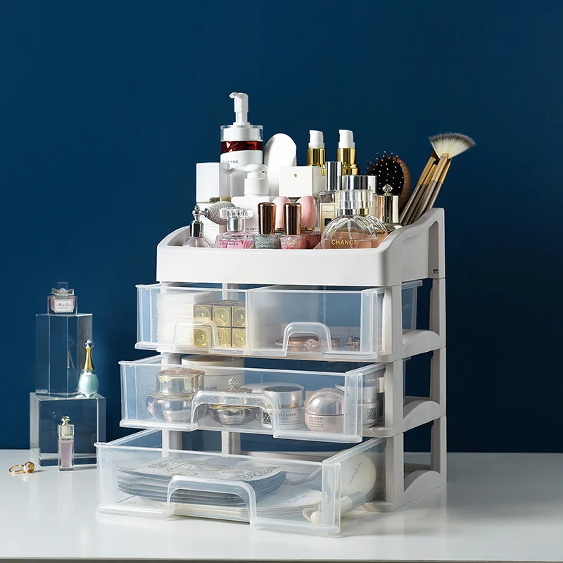 

Plastic Drawer Makeup Organizer Cosmetic Beauty Box Nail Desktop Storage Jewelry Case Brush Lipstick Nail Polish Container