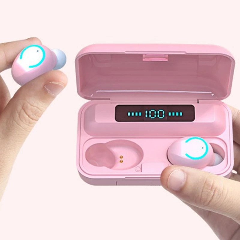 

F9-9 TWS Color Press Wireless Bluetooth 5.0 Headphone In-Ear Noise Canceling Bluetooth Earphone Stereo Headset