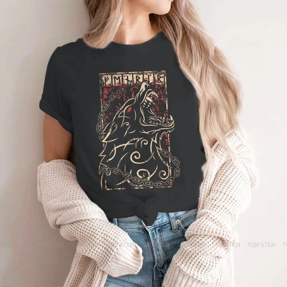 

Vikings Ragnar Lothbrok Girls T Shirt Fenrir Female Tops Graphic Kawaii Tees Ladies 5XL Oversized Tshirt