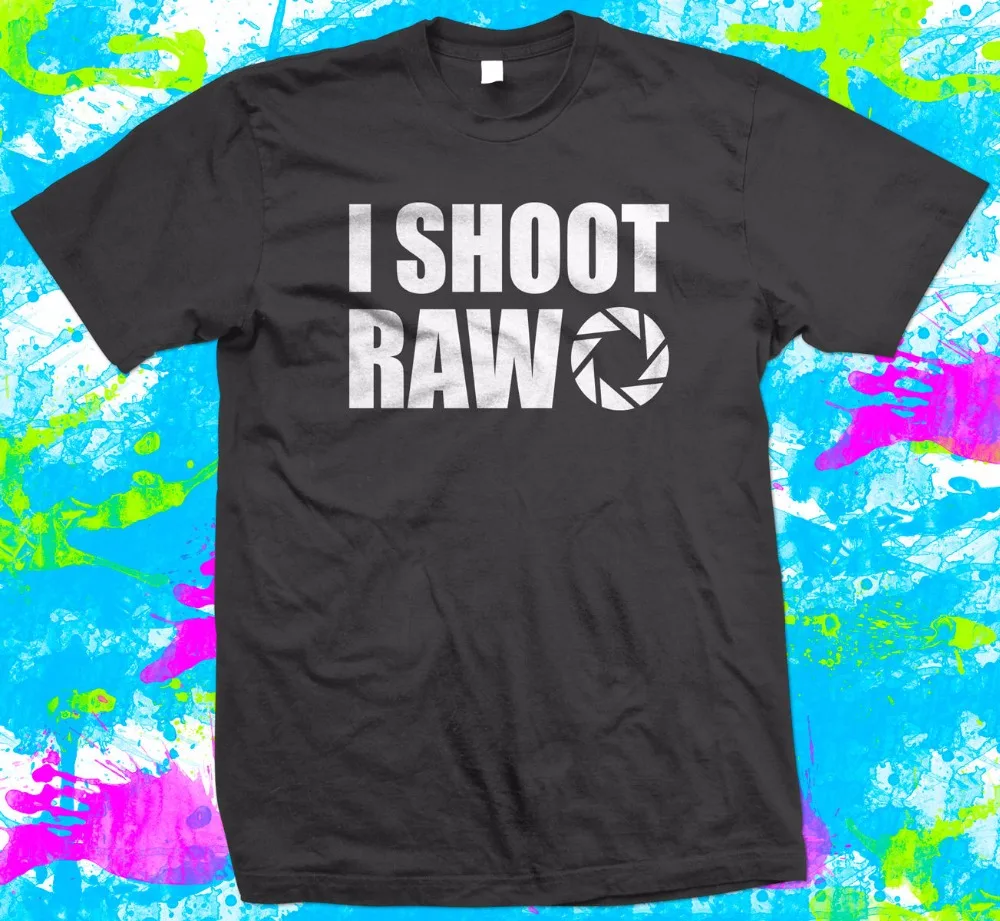 

Футболка мужская летняя с принтом «I Shoot Raw»