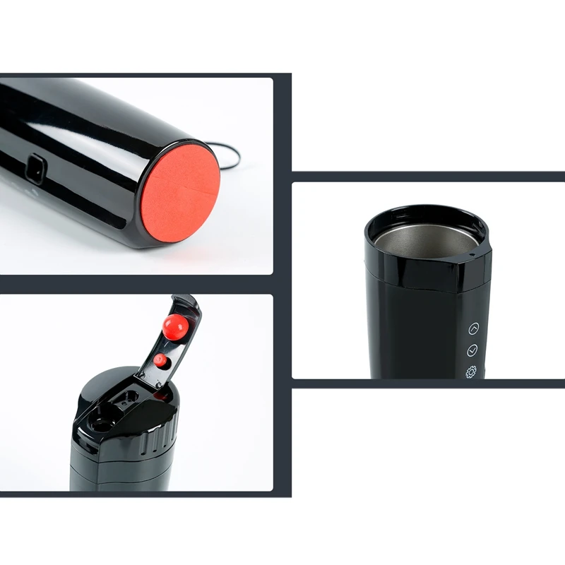 

12V 24V 400ML Portable Electric Heating Cup Car Water Kettle ligent Press Sn Control Digital Display