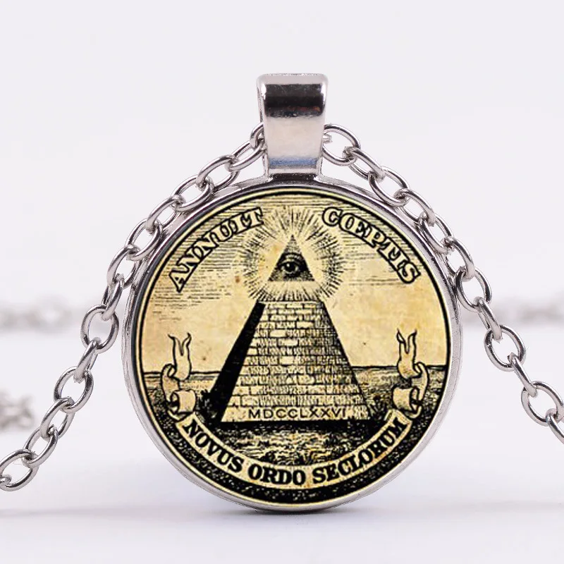 Классическое ожерелье с подвеской логотипом фремана глаз сатаны круглые