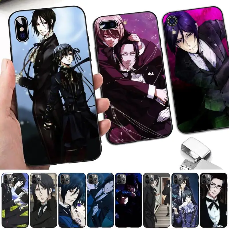 

kuroshitsuji Phone Case for iphone 13 8 7 6 6S Plus X 5S SE 2020 XR 11 12 pro XS MAX