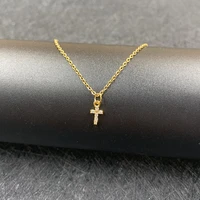 fashion simple cross pendant clavicle chain retro geometric accessories choker chain necklace jewelry gifts for femalemale
