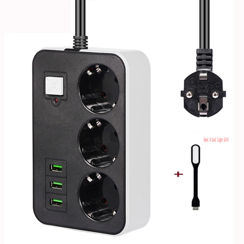 2 круглых Pin ЕС Стандартный с 3 портами (стандарт розетка переключатель 1 8 м гнездо