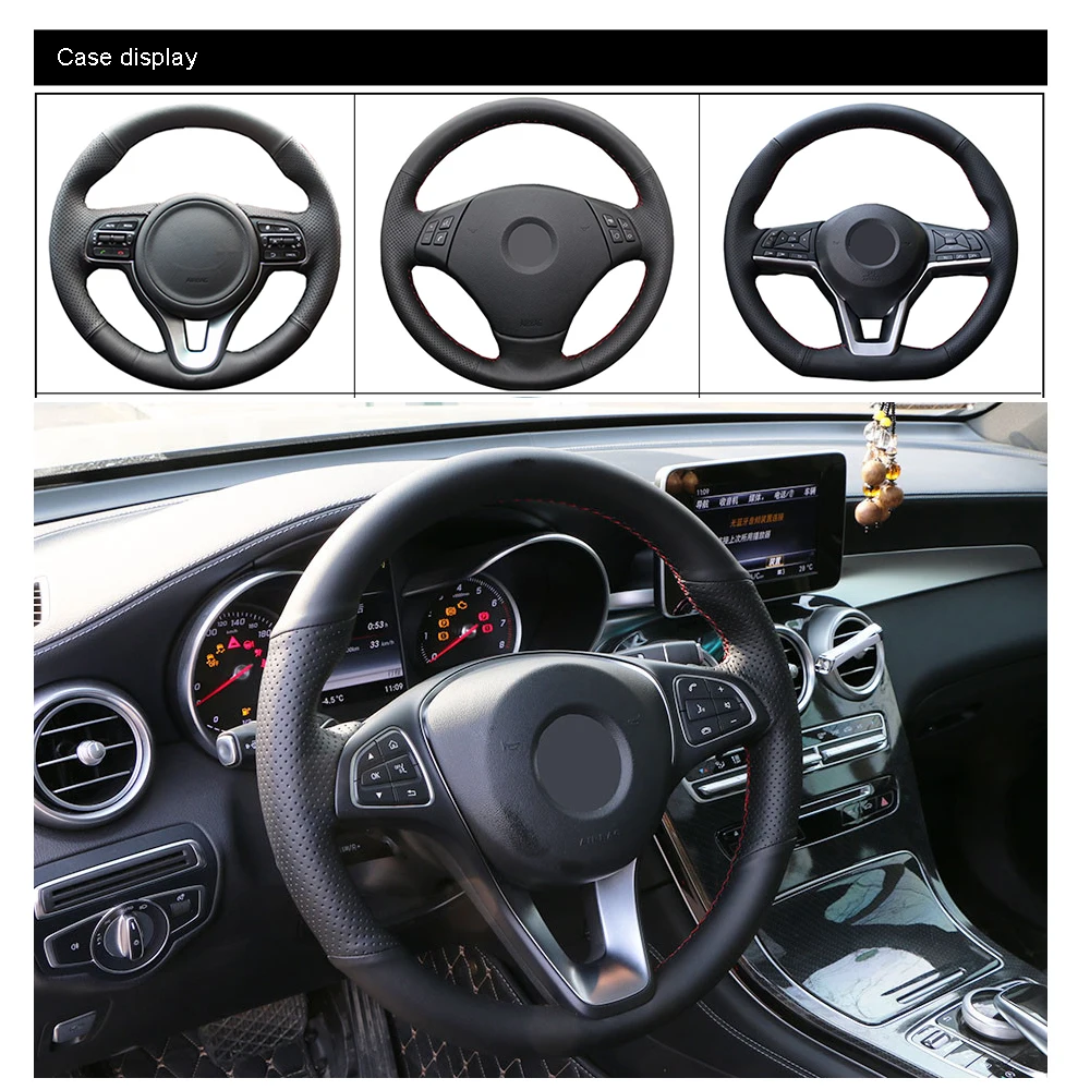 DIY чехол рулевого колеса автомобиля из натуральной кожи для Land Rover Freelander 2