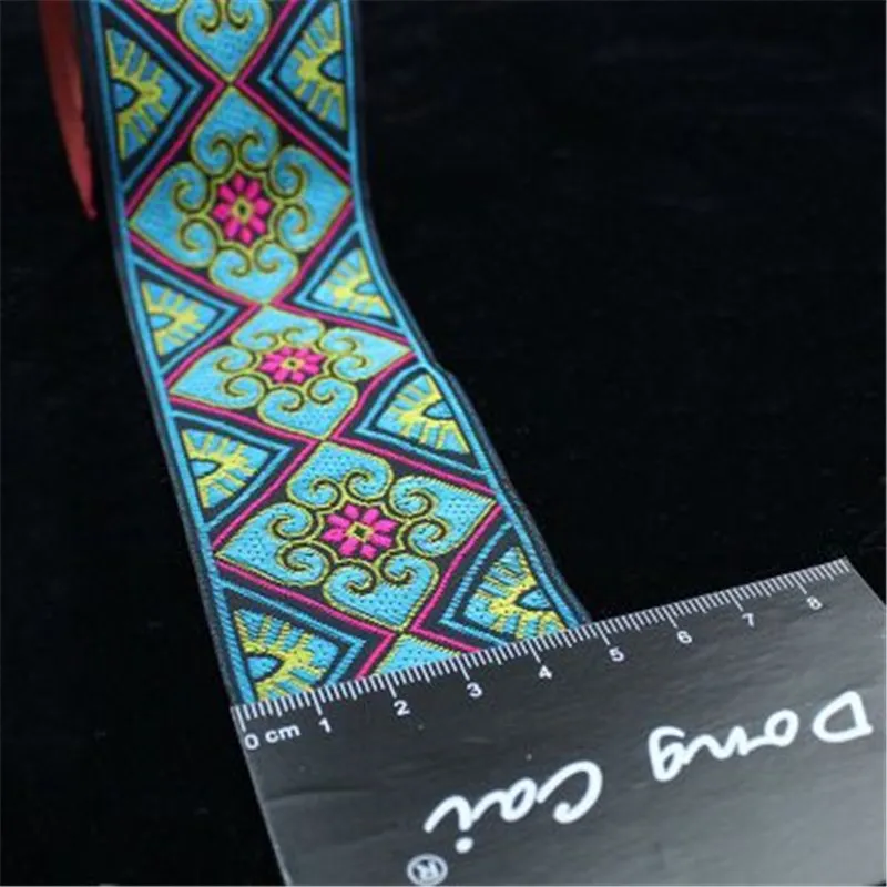 5 ярдов (5 см) китайская лента Ретро Этническая Вышивка тесьма сделай сам