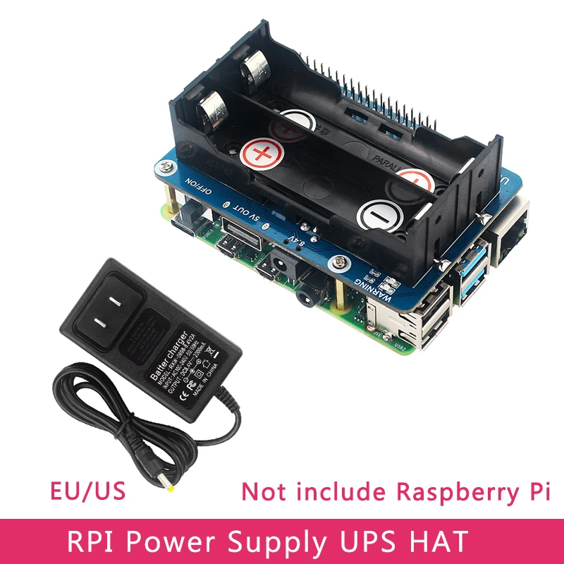 Fonte de Alimentação Potência de Saída para Raspberry 3b + – Ininterrupta Estável pi 4 Modelo b – 3b Ups Hat 5v