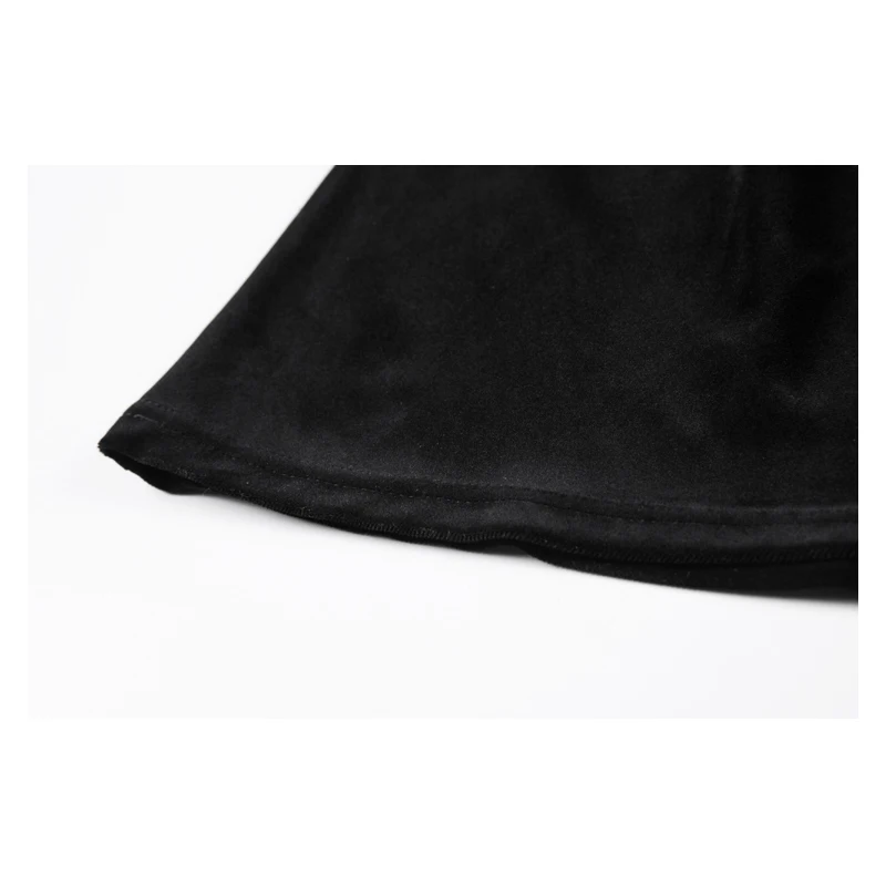 

Nbpm Women 2021 Sexy Fashion With See Through Puff Sleeves Women's Dress Velvet Vintage Elegant Midi Dress Versatile Chic