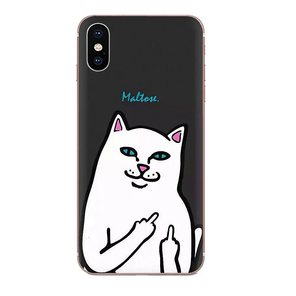 For Xiaomi Mi3 Mi4 Mi4C Mi4i Mi5 Mi 5S 5X 6 6X 8 SE Pro Lite A1 Max Mix 2 Note 3 4 Coque Shell Middle Finger Cat | Мобильные