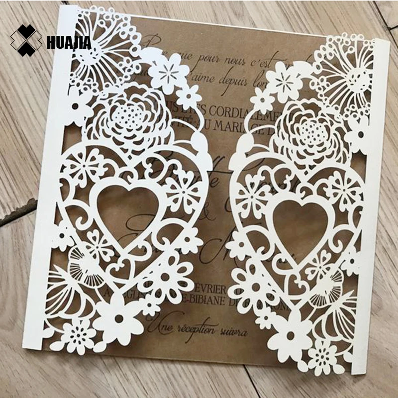 Свадебные приглашения штампы в европейском стиле элегантные металлические