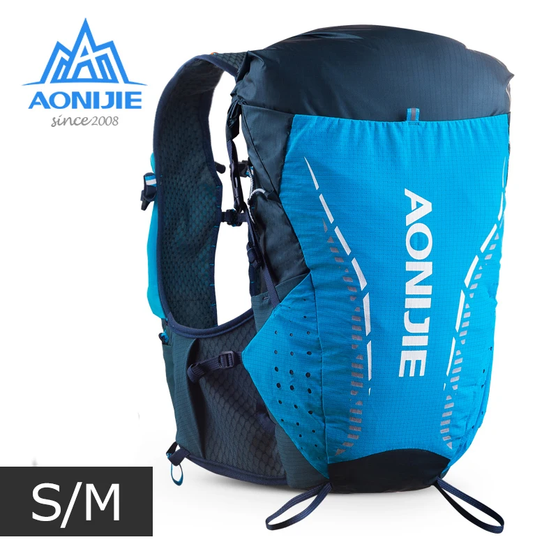 SM Size AONIJIE C9104S 18L Ultra Vest Hydration Backpack Soft Water Bladder Flask Hiking Trail Running Marathon Race Pack 3Color
