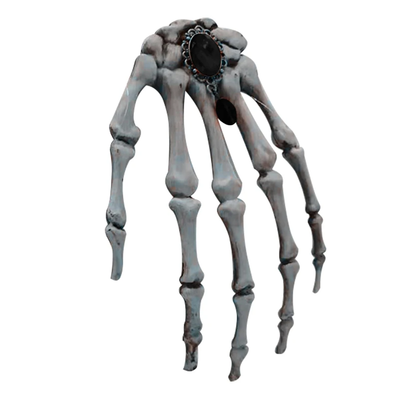 Большая заколка для волос с костяными розами и черепами украшение головного