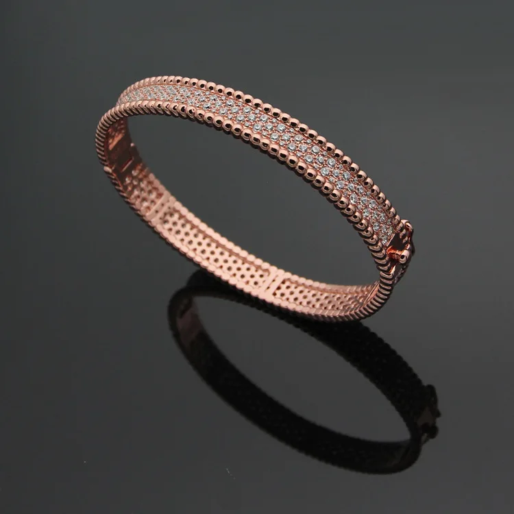 Браслет женский Свадебный с полным камнем бусинами из циркония | Украшения и