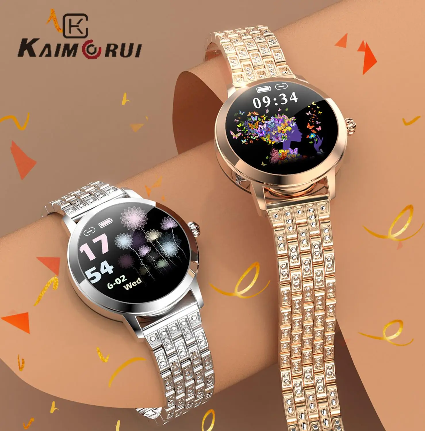 

Stylish Smart Watch 2020 For Women Heart Rate BP Message & Call Reminder IP68 Waterproof LW10 Smartwatch Connect Android IOS