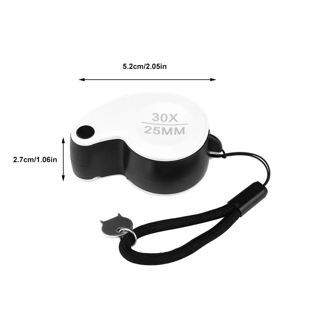 Портативная Лупа для ювелирных изделий лупа с увеличительсветодиодный стеклом