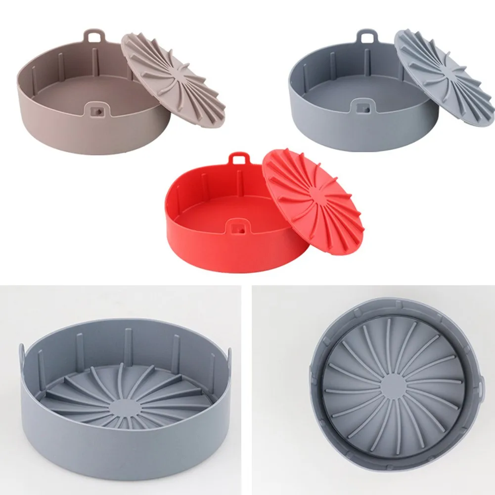 

1 Pcs Silicone Pot Air Fryer Accessories Baking Tools Silicone Pot Silica Gel Frying Pan Easy To Clean Air Fryer Baking Pan