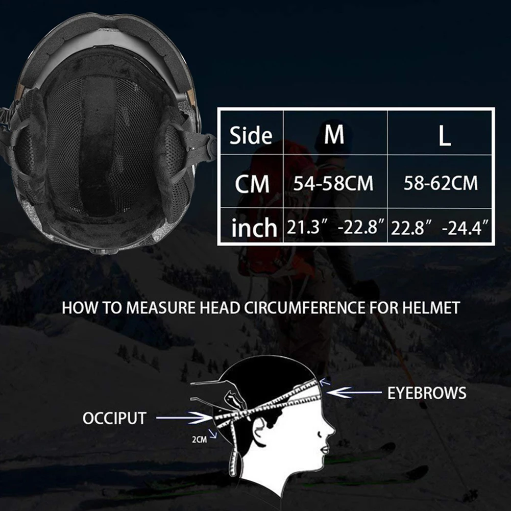 

Winter Warm Snowboard Skiing Safety Sled Sledge Scooter Helmet Protection Cap Half-covered Ski Helmet with Goggles Visor