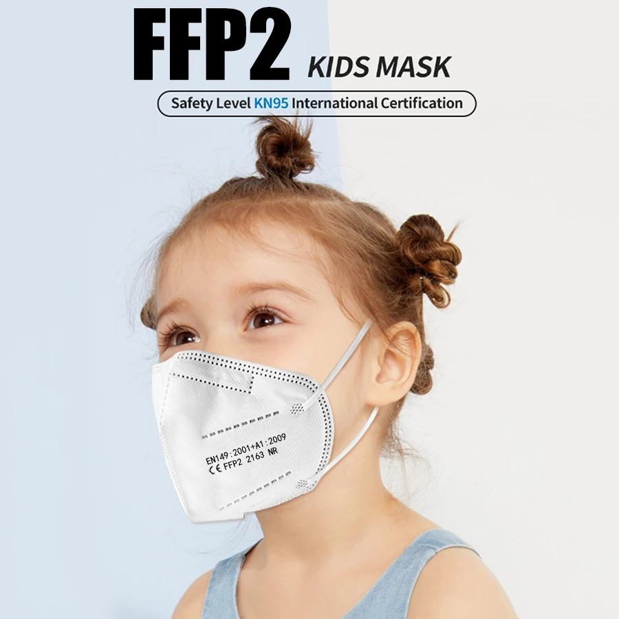 

50-200 шт. ffp2mask детские цветные маски KN95 Mascarillas kids kn95 многоразовые маски CE fpp2 niños mascarillas niños ffp2
