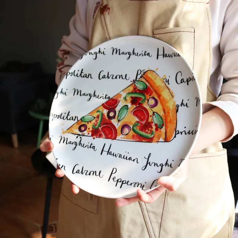 Керамическая обеденная тарелка для пиццы духовки 12 дюймов большой размер
