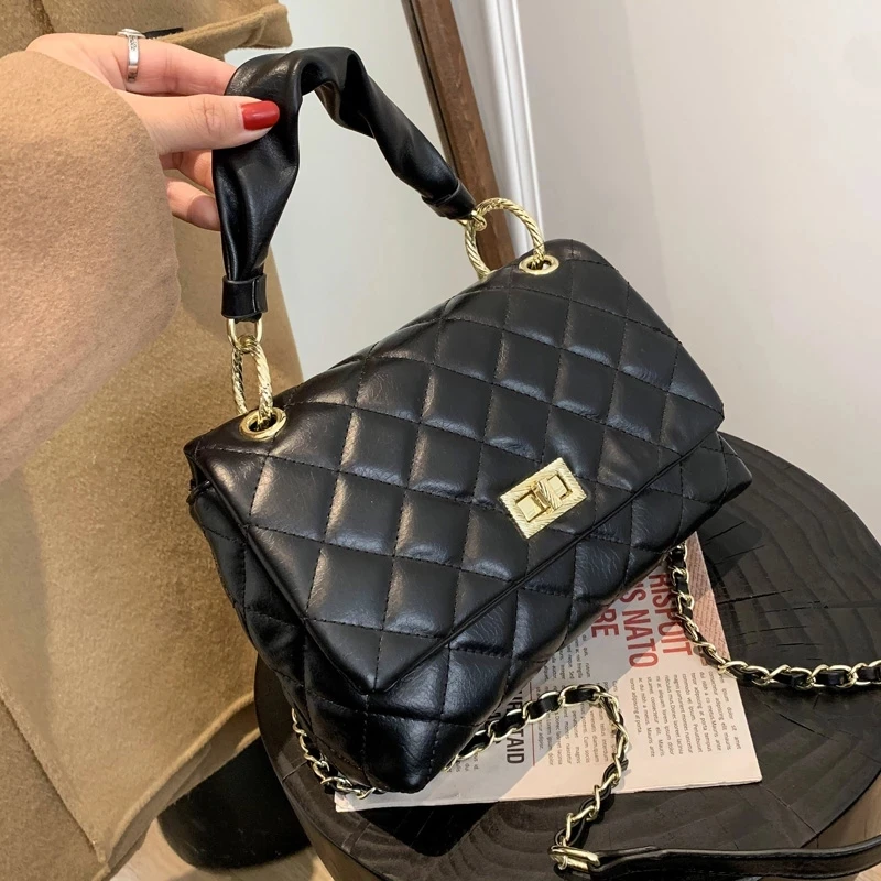 

Chain Designer Luxury Women's Famous Brand Totes Female 2021 Lady Fashion Small PU Leather Crossbody Shoulder Bag Handbags