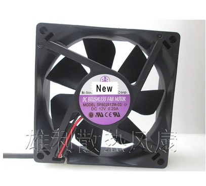 

For Emacro For BI-SONIC SP802512M-03 DC 12V 0.20A 80x80x25mm 2-Wire Server Cooling Fan