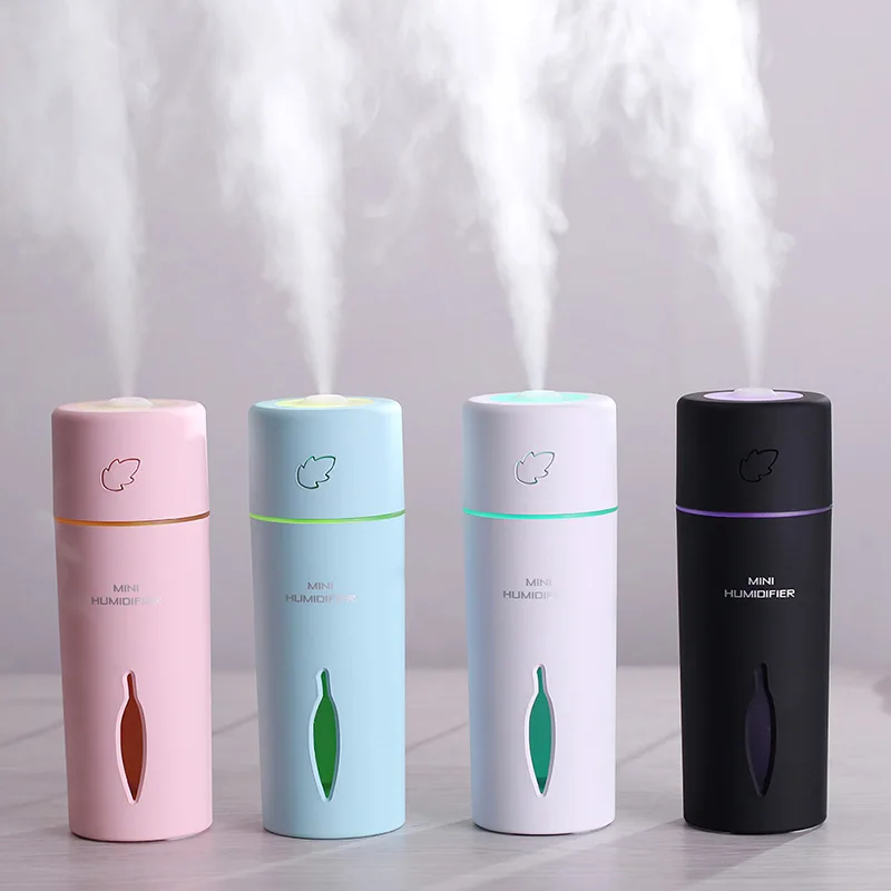 

150ml Leaf USB Air Humidifier For Home Ultrasonic Car Mist Maker with Colorful Night Lamps Mini Office Desktop Air Purifier