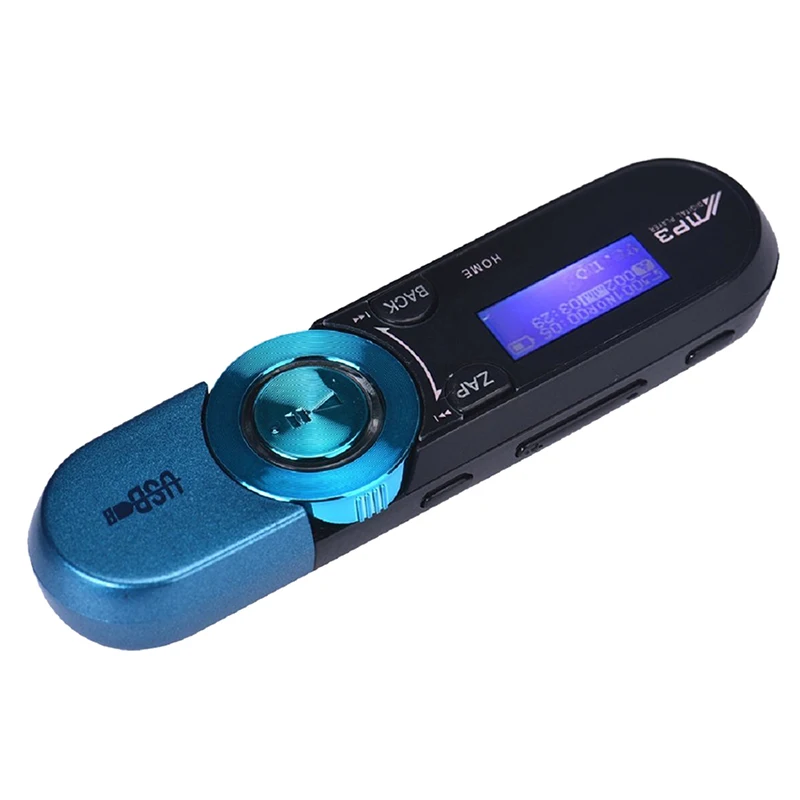 Горячий LCD USB карта MP3 плеер 16 GB Lcd Usb Sn радио музыка FM ТВ флэш-плеер (синий) |