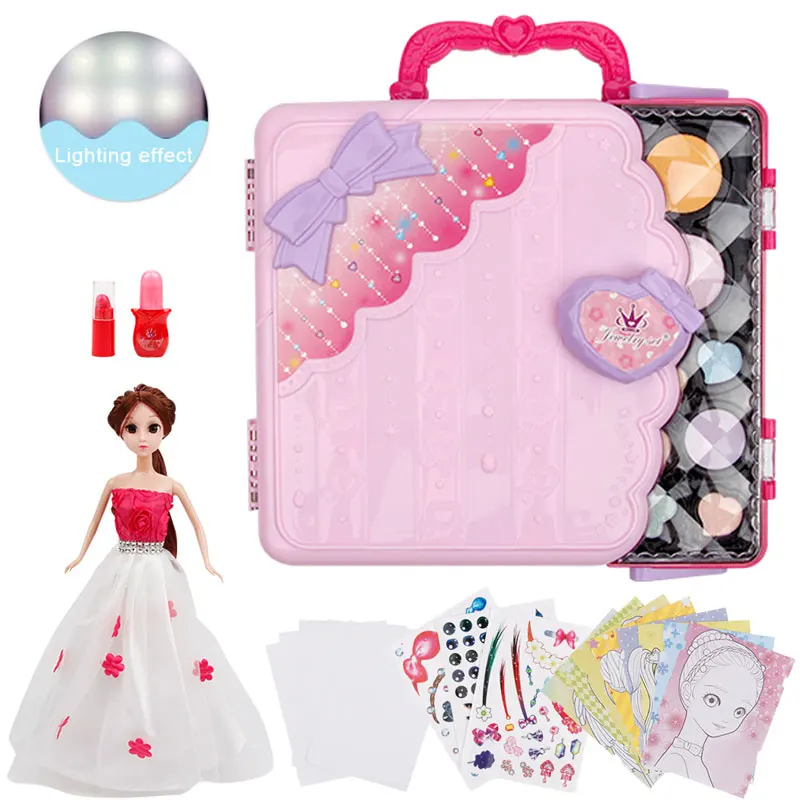Косметические игрушки детский игровой домик имитация девочка набор для макияжа