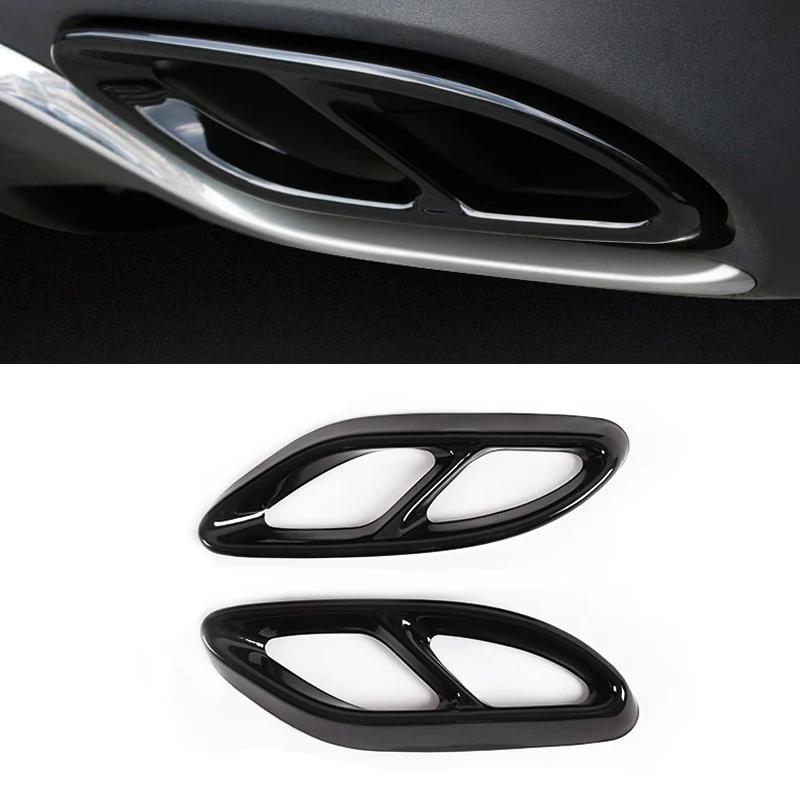 2 шт. автомобильный глушитель выхлопная труба задняя крышка металлическая