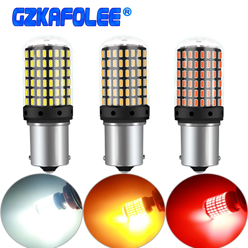 

1X супер яркий BA15S P21W светодиодный PY21W BAU15S Canbus автомобильный 12 В стоп-сигнал заднего хода стоп-сигнал авто лампа сигнала поворота Белый Красны...