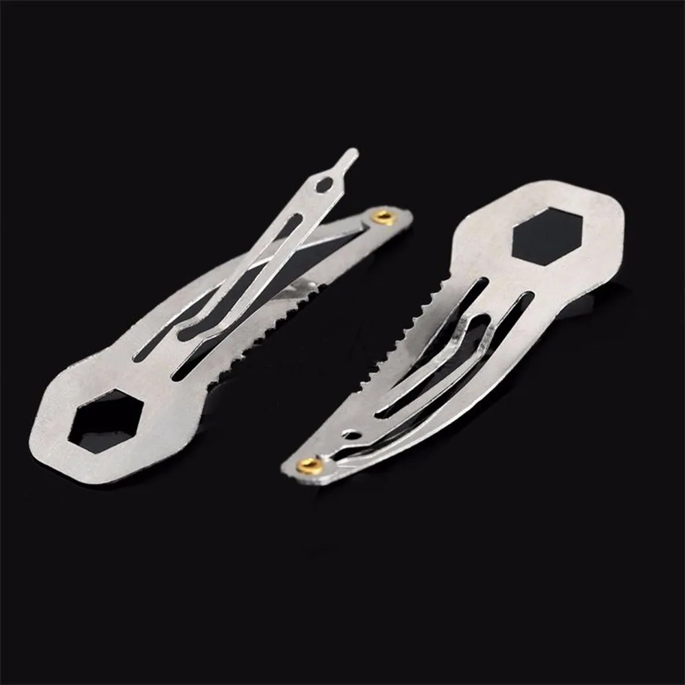 Открытый Мини инструмент Многофункциональный зажим для волос из нержавеющей