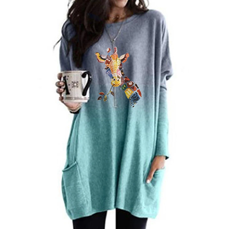 Женская осенне-зимняя Базовая футболка 5XL с V-образным вырезом и длинным рукавом