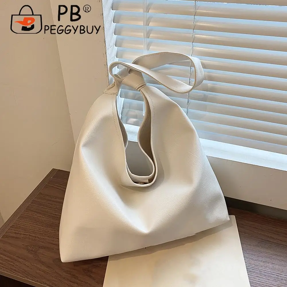 

Простая Женская вместительная сумка для путешествий, плетеная однотонная сумка для покупок на плечо, сумка-тоут с магнитной пряжкой