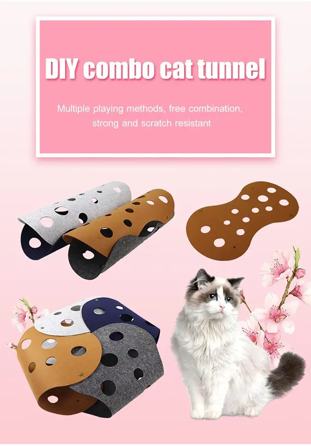 Лидер продаж складной туннель для кошек с отверстиями Радужный канал палатка