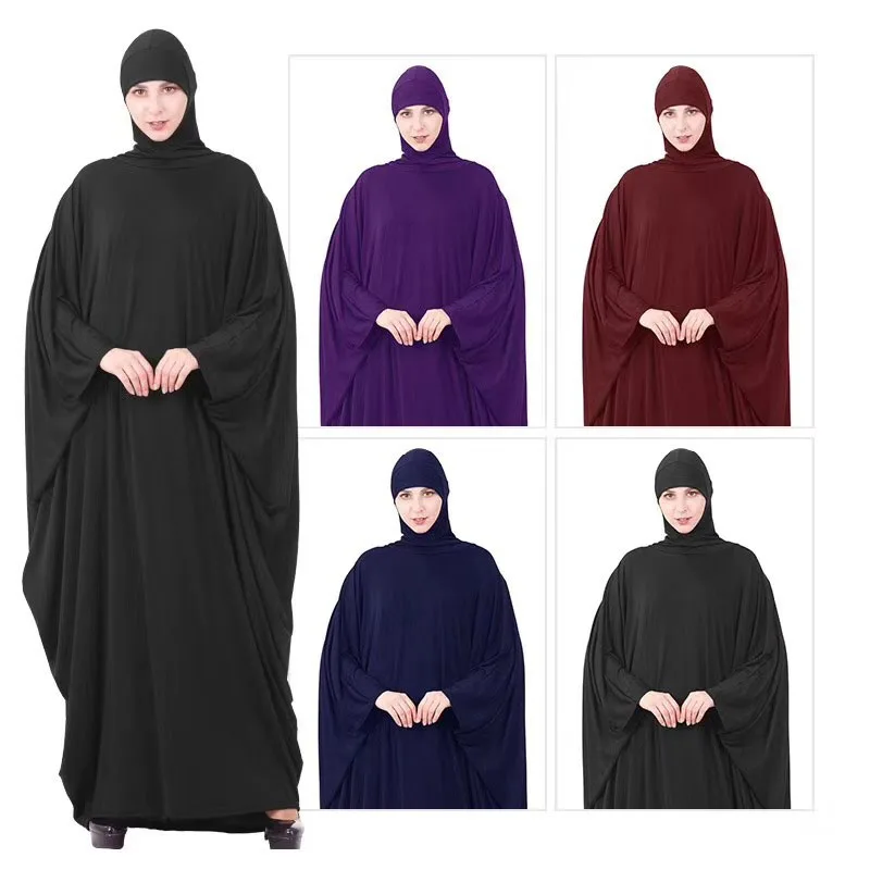Дубай abaya, турецкий стиль, раньше, мусульманское платье с капюшоном, хиджаб, свободное платье с рукавом летучая мышь, Молитвенное платье Рама...