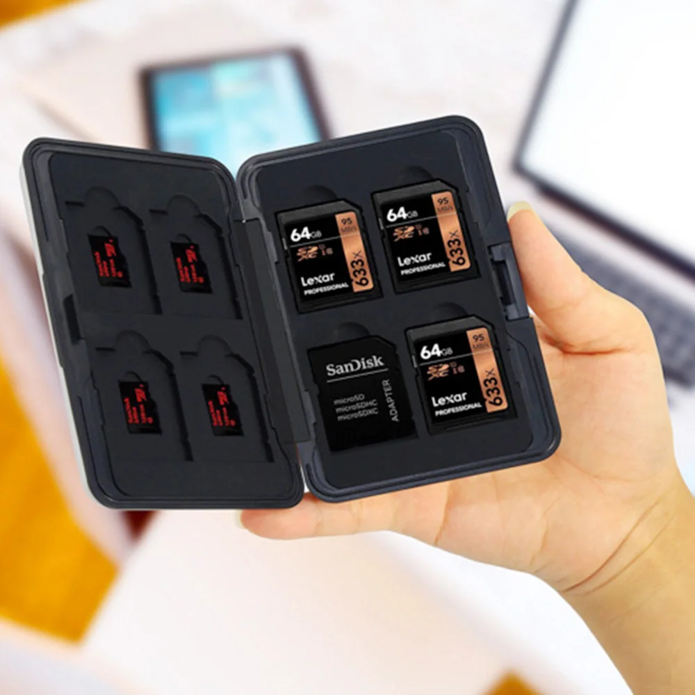 

Memory Card Accessories Portable Memory Card Box Is Waterproof Drop-Proof Compact And Convenient To Use 8x8k Can Hold 16