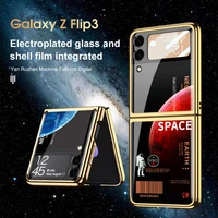 for samsung galaxy z flip 3 case for f7110 caseultra thin fall proof full package folding screen space color painting case