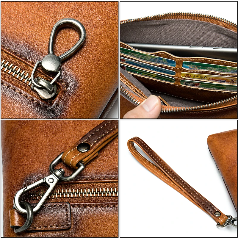 Мужская сумка клатч WESTAL из натуральной кожи мужские клатчи на каждый день сумки