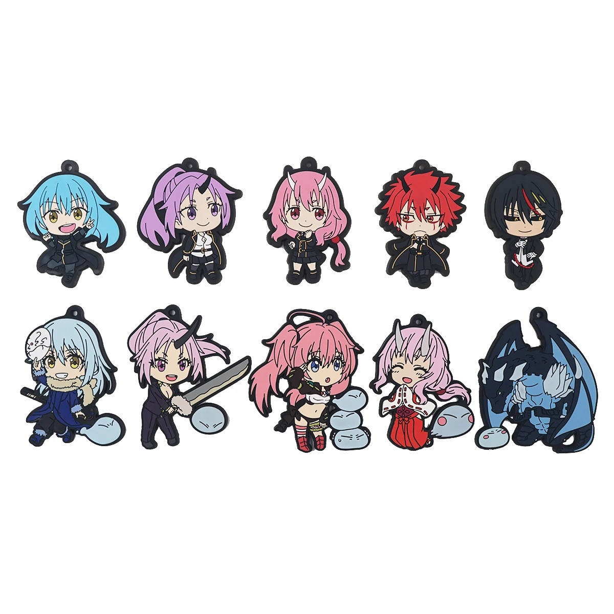 

That Time I Got Reincarnated as a Slime Anime Rimuru Tempest Milim Nava Shuna Benimaru Souei Rubber Strap Keychain