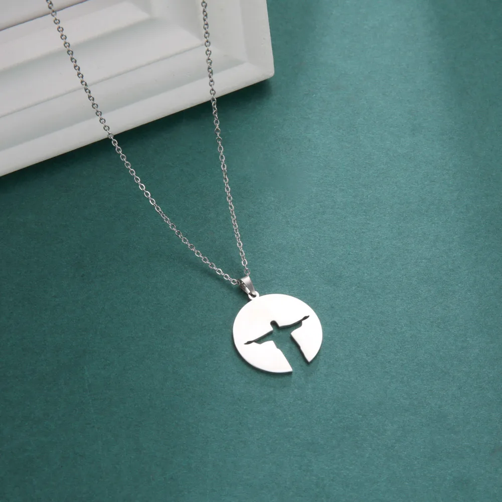 Ожерелье с изображением Иисуса Христа из нержавеющей стали | Украшения и