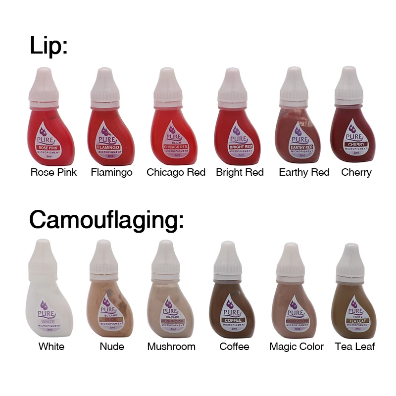 1pcs Pure Microblading Pigment Permanent Makeup Tattoo Inks Get Pure Confidence Pure For Eyebrow Lip Micropigment Tattoo Pigment