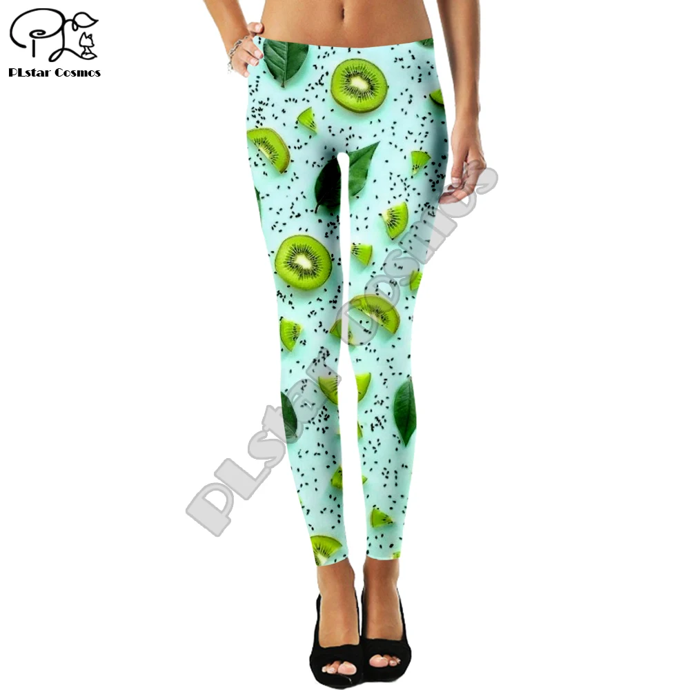 Красочные Леггинсы образец Женская пищевой конфеты фруктового шить леггинсы с