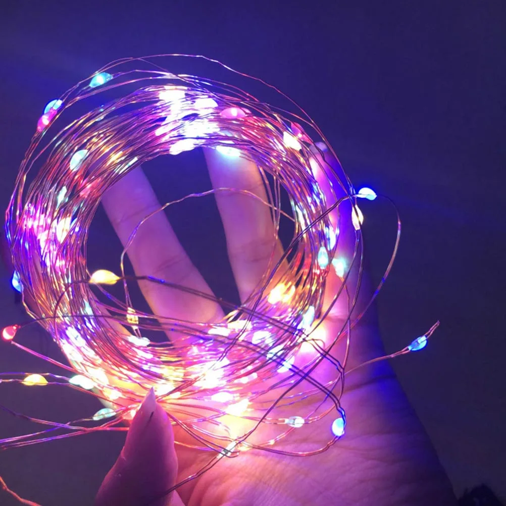 Светодиодная гирлянда 5 м/10 м из медной и серебряной проволоки сказочные огни