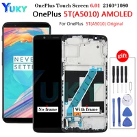 6 28 amoled for oneplus 5t lcd touch screen digitizer display replacement assembly parts with frame for 1 5t lcd display