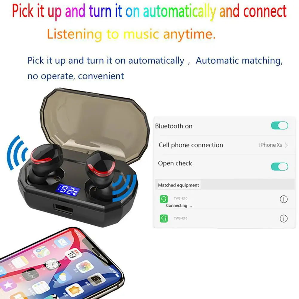 HobbyLane R10 наушники вкладыши TWS Bluetooth 5 0 Беспроводной In Ear 4D бас стерео звук гарнитуры